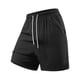 thumbnail image 2 of pstuiky Pantalones cortos de gimnasio, Pantalones cortos de poliéster de color liso para hombre, pantalones deportivos casuales para playa y exteriores Pantalones cortos deportivos para hombre, 2 of 9