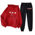 thumbnail image 1 of Puntoco Sudadera con Capucha para Mujer Sudadera con Bolsillo De Manga Larga Conjunto De Sudadera Estampada con Pantalones De Moda para Mujer Puntoco Puntoco-7251, 1 of 2