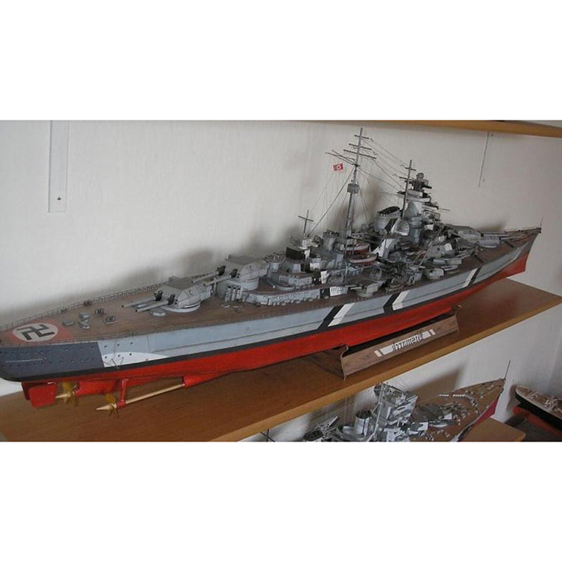 3D DIY World War II Germany Bismarck GPM182 Complete Version Paper ModelON