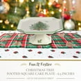 thumbnail image 2 of Spode Christmas Tree Footed Square Cake Plate - 6.5-Inch Holiday Cake Stand for Desserts, Cupcakes, and Treat Display - Made of Fine Porcelain with Iconic Christmas Tree Design, Dishwasher Safe, 2 of 7