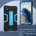 thumbnail image 6 of Allytech Galaxy Tab A9 Case 2023 with Screen Protector Dual Layer Hybid Heavy Duty Rugged Shockproof Kickstand Kids Cover for Samsung Galaxy Tab A9 8.7 Inch Tablet SM-X110/X115/X117, Black+Blue, 6 of 7