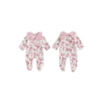 thumbnail image 2 of BemeyourBBs Western Baby Girl Cowgirl Outfit Newborn Hosptial Coming Home Outfits Infant Footed Romper Doll Collar Boots Cow Print Long Sleeve Footie Jumpsuit Fall Winter Spring Clothes, 2 of 9