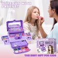 thumbnail image 2 of Kit de maquillaje Dpai, 54 unidades, para niñas de 3 a 10 años, con espejo morado, 2 of 7