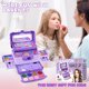 thumbnail image 2 of Kit de maquillaje Dpai, 54 unidades, para niñas de 3 a 10 años, con espejo morado, 2 of 7