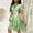 Green, variant on Women's V-Neck Striped Polo Short Sleeve A-Line Shift Casual Knit Day Dress for Spring/Summer Blue,L