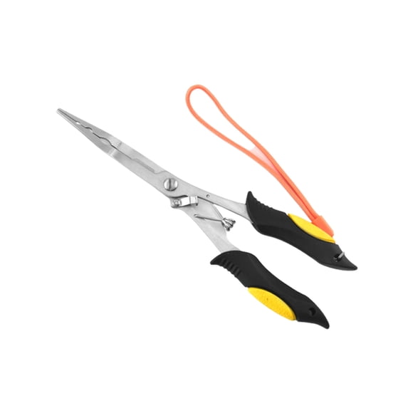Fresh Water Fishing Stainless Steel Professional Pliers 8.9In with Lanyard for Saltwater, Multifunction Long Nose Pliers
