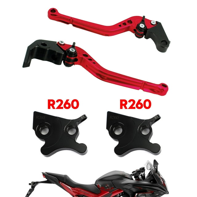 Levier de Frein d'Embrayage Long pour Moto, Compatible avec VESPA GTS 300 Super Rouge