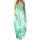 thumbnail image 2 of ICHUANYI Clearance Women's Fashion Sexy Vintage V Neck Sleeveless Printing Party Dresses(Green, XXL) ICHUANYI WER2023081015806, 2 of 5