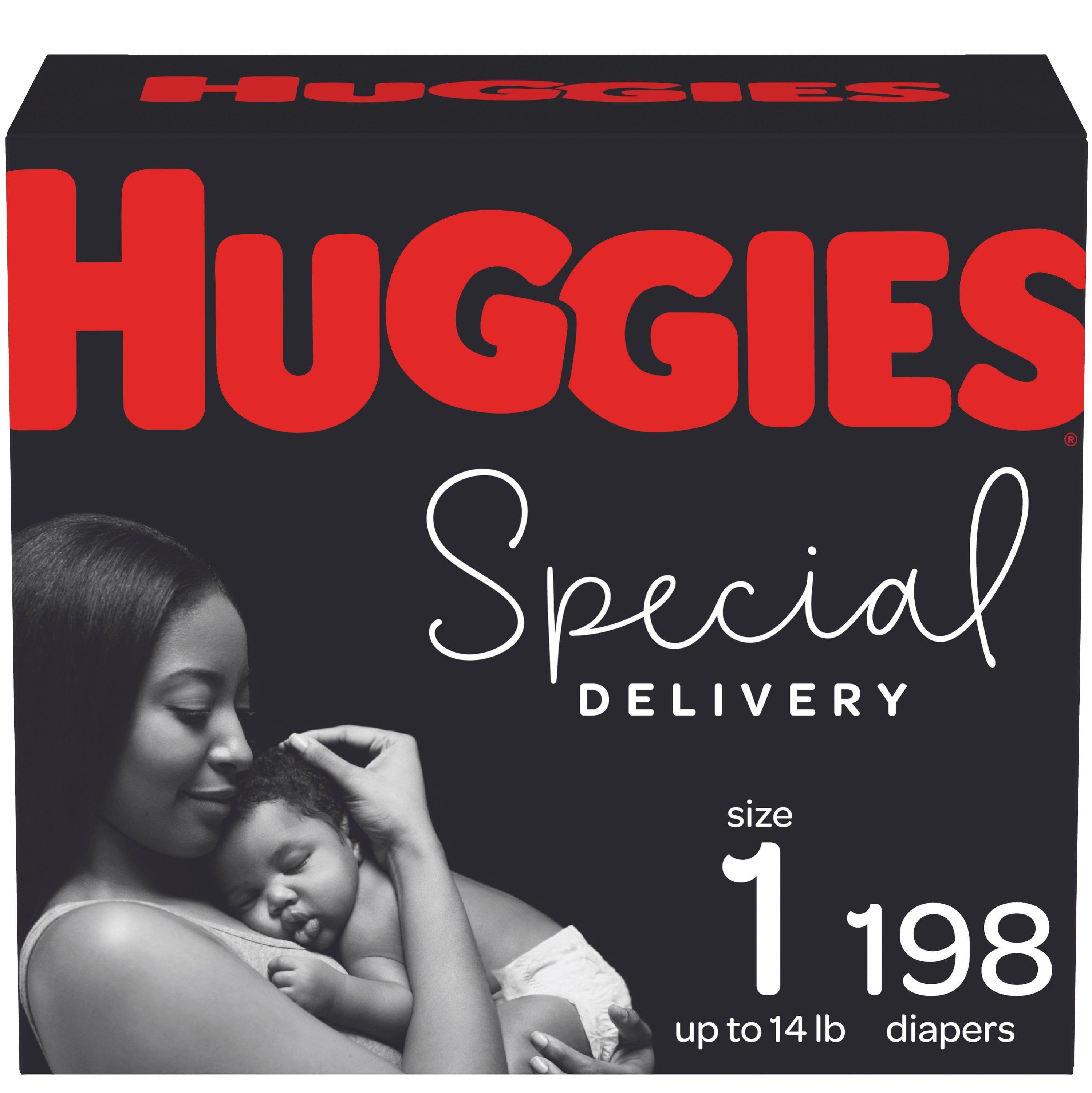 198 Ct Huggies Special Delivery Hypoallergenic Baby Diapers Size 1 
