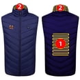 thumbnail image 2 of guisaled Heated Vest, Men Winter Lightweight Warm Heated Vests Full Zip Stand Collar Soft Shell Heating Jackets Outdoor Hunting Vest Clothing, 2 of 4