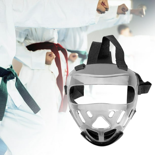 Máscara de Taekwondo Taekwondo Escudo facial Cubierta de la cabeza Protector facial Protector de cabeza de boxeo Máscara extraíble para Sparring shamjiam Careta