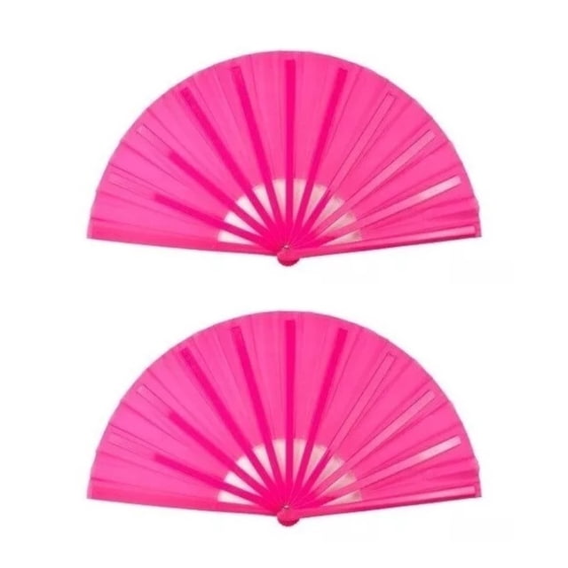 Pack 2 Abanico Grande Pericón Truena Al Abrir Muchos Colores Rosa