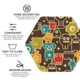 thumbnail image 3 of Sigee Robot and Monsters for Water-Resistant, Heat-Resistant, Non-Slip Leather Coasters Set, Ideal for Coffee Table, Office, Bar, Home Decor-Hexagon, 3 of 6