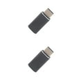 thumbnail image 2 of Langgg Phone Adapter Aluminum Alloy Converter Male to Female Simple Style Connector Black 2Set, 2 of 5