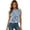 Blue, variant on Xiaoxatg Womens T Shirts,French Style T Shirt for Everyday Wear with Comfortable Casual Fit and Honeycomb Texture Top by Classic Checks for WomenRedS
