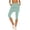 01-Mint Green(Pockets), variant on High-Waisted Skirted Legging Yoga Workout Capri Pants Leggings Tennis Skirts for Women