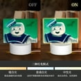 thumbnail image 4 of Ghostbusters Stay-Puft Acrylic Night Light Adjustable 3 Light Modes USB Cable Lamp Light Display Base Rectangular LED Light For Bookshelves Desk Bedside Tables Bedroom Child Room, 4 of 9