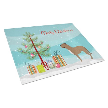 Caroline's Treasures Perro de Presa Canario Christmas Glass Cutting Board