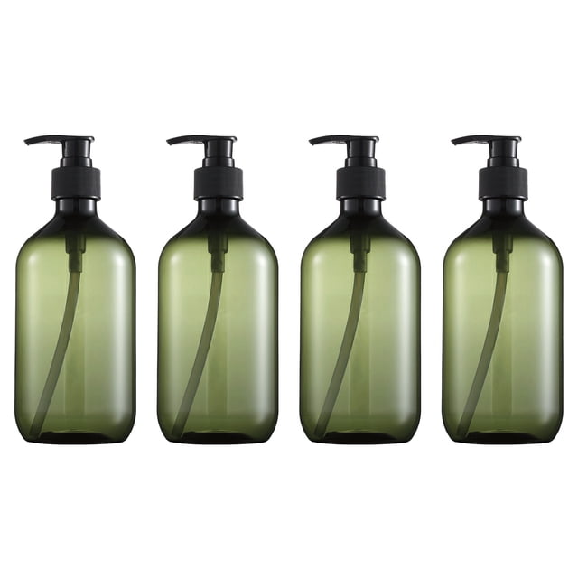 Dispensador de champú con bomba de 300 ml, botellas dispensadoras de jabón de 300 ml para gel de ducha, champú, jabón líquido (verde), Seuçais STOL