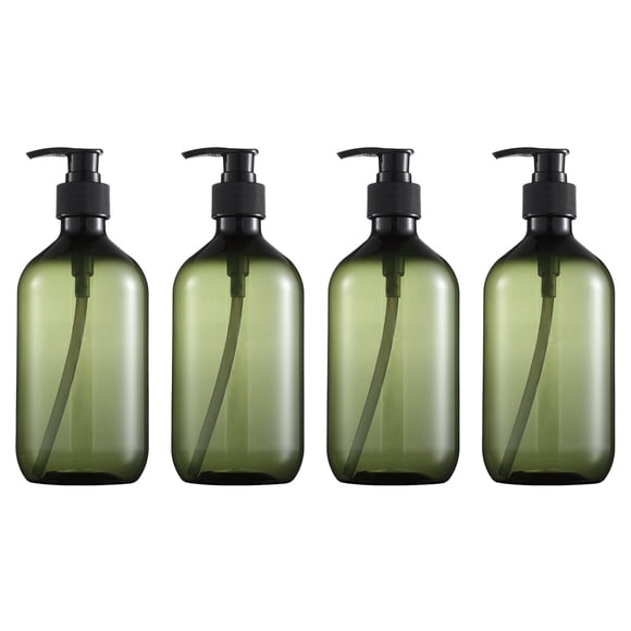 Dispensador de champú con bomba de 300 ml, botellas dispensadoras de jabón de 300 ml para gel de ducha, champú, jabón líquido (verde), Seuçais STOL