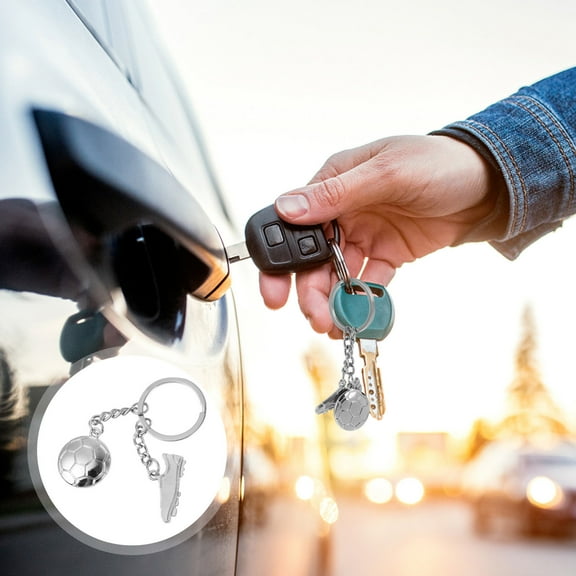 WHAMVOX  5 Pcs Sports Souvenir Keychain Football Soccer Rings for Lovers