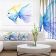 thumbnail image 1 of Poisson Bleu Adorable Aquarelle - Impression sur Toile Abstraite, 1 of 3