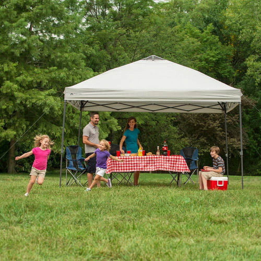 Ozark Trail 12 ft x 12 ft Straight Leg Instant Canopy, Dark Gray, 144 sq ft Coverage