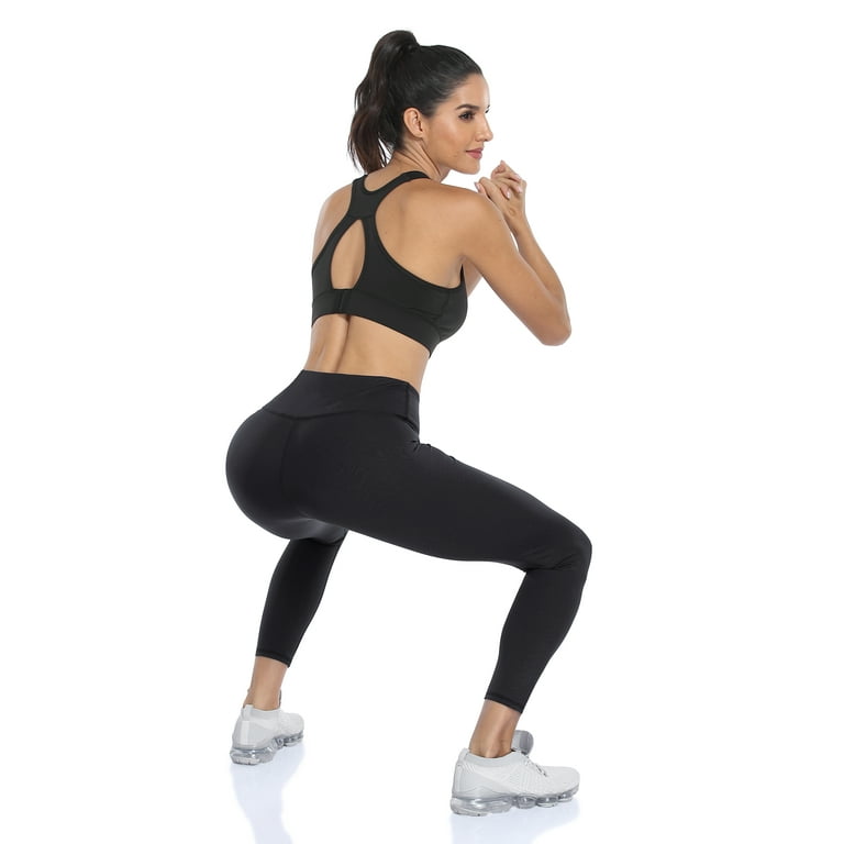 BeautyIn Leggings with Pockets for Women Yoga Pants High Waisted Workout  Capri
