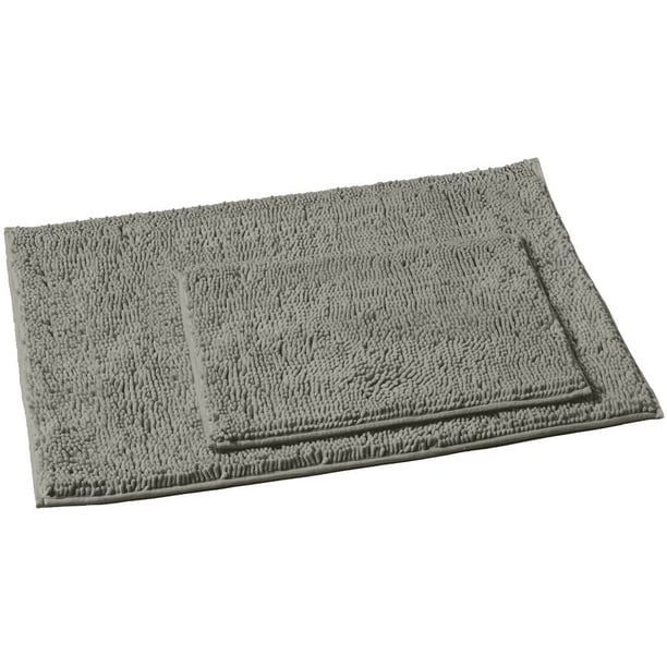 Bathroom Rug Set by LuxUrux, Super Absorbent Gray Bathroom Rugs Sets 2