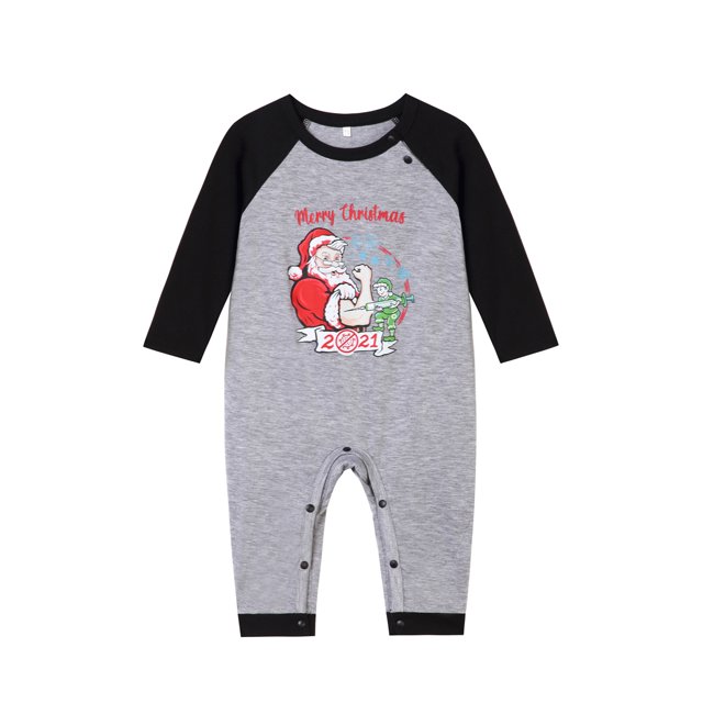 Kmbangi Christmas Parent-child Nightwear Printed Pattern Tops and Pants