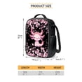 thumbnail image 5 of Yuyamidu Axolotl Backpack with Lunch Box for Kids Girls 7-8 Cherry Blossom Bookbag for Middle School 5th Grade Book Bag + Lunch Bag + Pencil Case + Water Bottle Holder with Strap, 4 in 1, 5 of 7