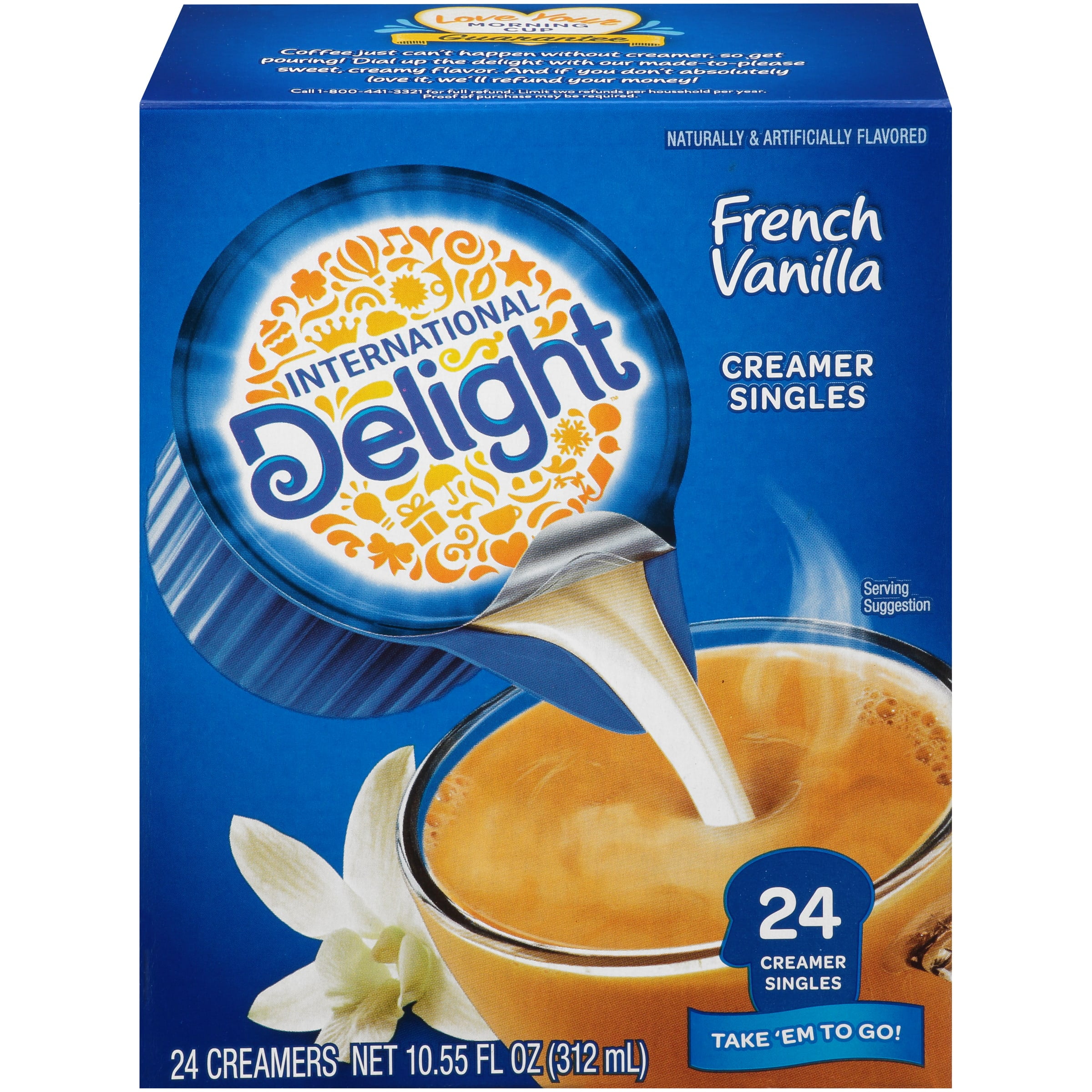International Delight French Vanilla Coffee Creamer Singles, 24 Count