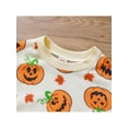 thumbnail image 4 of FOCUSNORM Halloween Baby Girl Boy Clothes Pumpkin Romper Sweatshirt Onesie Long Sleeve Bodysuit Top, 4 of 8