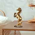 thumbnail image 6 of TISHITA Horse Statue Horse Sculpture Tabletop Ornament, Furnishing Animal Collectible Statue Horse Figurine for Bookshelf Living Room Gold, 6 of 8
