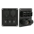 thumbnail image 2 of Marine Green Ligh SwitchCar Marine 3+2combination LED Carcharger Car Switch Panel Effortless Installation, 2 of 5