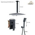 thumbnail image 4 of Boyel Living Shower System 12 inches Ceiling Mount 2-Functions Shower Faucet Set with Handheld Shower,Matte Black, 4 of 10