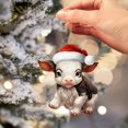 thumbnail image 3 of LHWEN Christmas Creative Niu Niu Hanging Acrylic Flat Pendant Tree Ornament Durable Reusable Decoration Easy to Install for Party Wedding Home Decor Personalized Gifts, 3 of 3