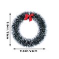 thumbnail image 3 of Frosted Tinsel Christmas Wreath with Snowy Tips for Window Door Decor, 3 of 6