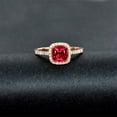 thumbnail image 4 of 1 Carat Ruby and Diamond Antique Engagement Ring in Rose Gold, 4 of 4