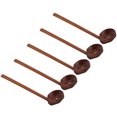 thumbnail image 2 of Wooden Utensils Japanese Tortoise Shell Spoon 5Pcs Wooden Spoons Sturdy Handle Hand Polished Smoother Light Weight Japanese Tortoise Shell Spoon For Restaurant GiftsWith Holes, 2 of 8