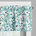 thumbnail image 3 of Ambesonne Floral Valance Pack of 2, Random Brush Stroke Motifs, 54"X12", Turquoise Sky Blue, 3 of 5