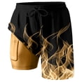 thumbnail image 4 of Mens Swim Shorts Summer Casual Double Layer Pants Fashion Versatile Casual Printed Shorts Mens Beach Shorts, 4 of 4