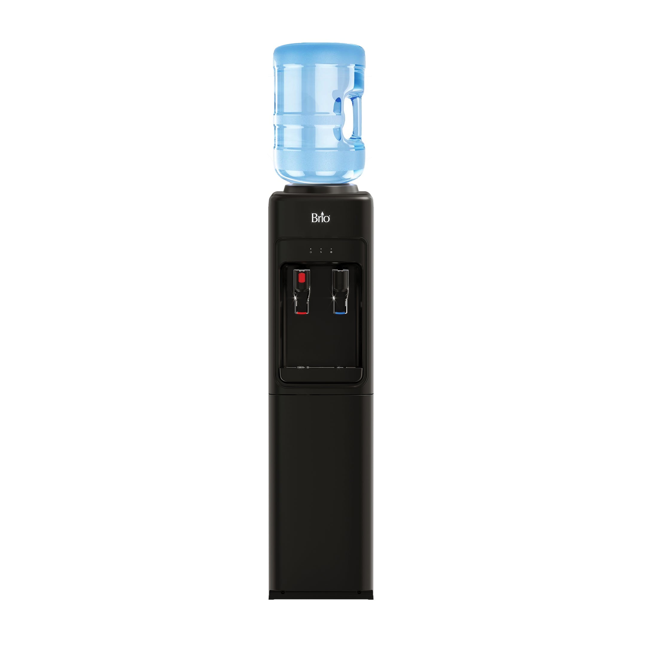 bac series 300 water cooler Brio Slimline Top-Load Dispenser for 3 & 5 Gallon Bottles, Paddle Dispensing, Hot & Cold, LED Indicator Lights, Stainless Steel while complementing any dcor Brio 300 Slim Series White
