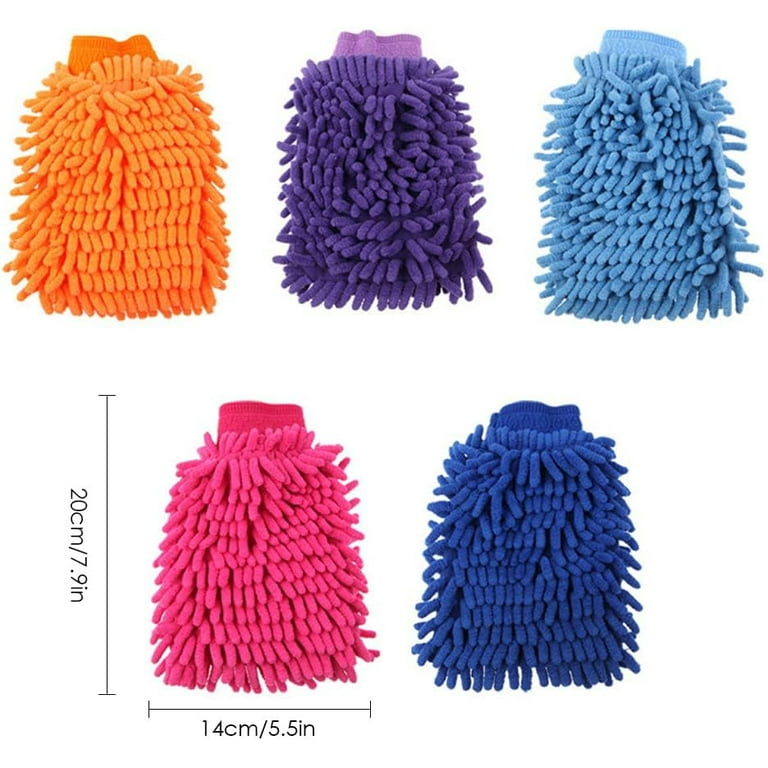 Car Wash Mitt,Highly Absorbent Car Detailing Mitts | Wash Cloth Dust Gloves  for Cleaning Car Body, Windscreen, Side, Tiles, Ceramics