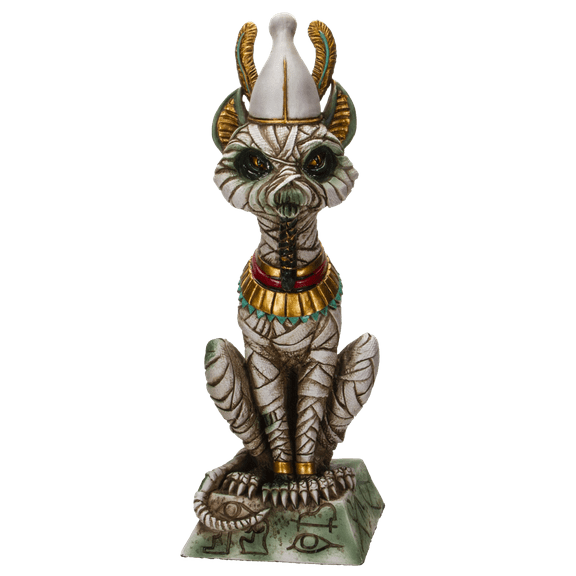 Egyptian God Of The Dead And Rebirth Osiris Mummy On Hieroglyphic Base Statue