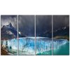 Designart - Perito Moreno Glacier - 4 Panels Photography Canvas Art Print