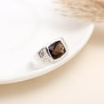thumbnail image 2 of Smoky Quartz Ring in US Size 5,6,7,8,9,10 Statement, 925 Sterling Silver, Smokey Quartz Cabochon Ring, Men's Ring, Handmade Jewelry Ring, 2 of 4