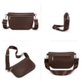 thumbnail image 6 of Montana West Crossbody Bag for Women with Dual Zipper Pockets, Coffee, 6 of 7