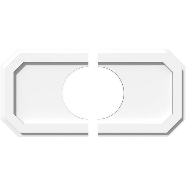 Ekena Millwork CMP20X10ED2-06000 6 in. ID x 7 in. Rectangle Emerald Architectural Grade PVC Contemporary Ceiling Medallion - 2 Piece