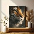 thumbnail image 6 of Realistic Tiger Portrait Canvas Print, Wild Animal Oil Painting Modern Home Bedroom Living Room Home Wall Decor Art, 6 of 8